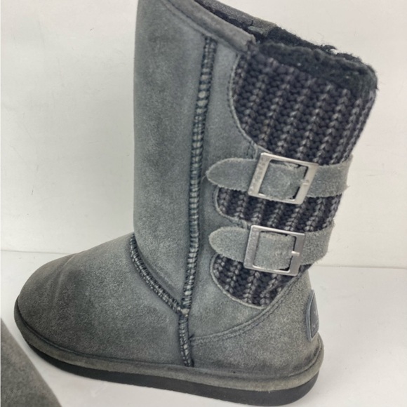 BEARPAW Boshie Suede and Washed Knit Boots - Picture 8 of 16
